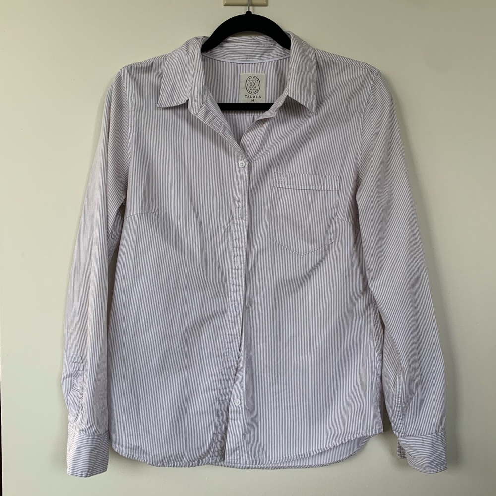 Talulah Classic Pinstriped Button Down Shirt